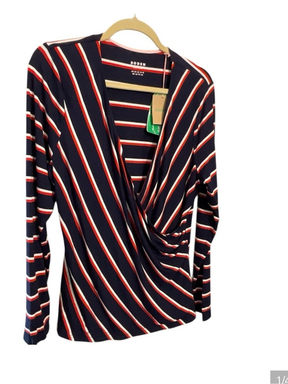 Boden NWT Hotch stripe jersey top